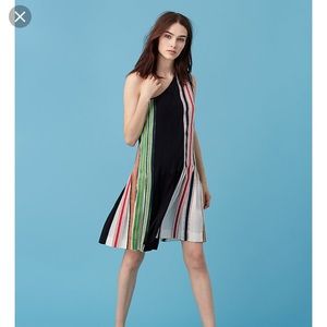 DVF One Shoulder Ribbon Dress